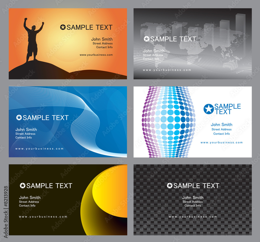 Wall mural business cards