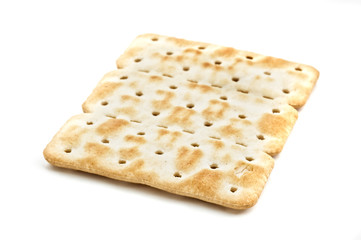 Cracker isolated on white background, studio shot.
