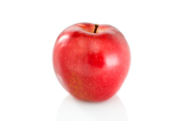 Single red apple
