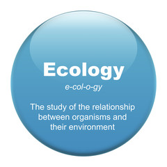 Ecology glass button isolated over white background