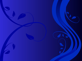 Abstract Blue Floral illustration