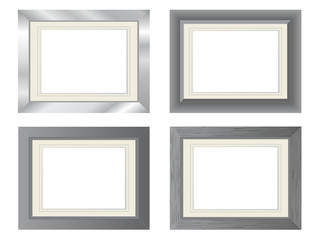 Silver and metal blank photo frames