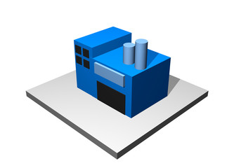 Industrial Building - Industrial Manufacturing Diagram