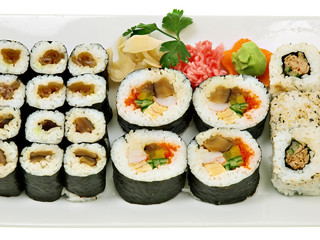 trendy esskultur,sushi,leicht und gesund