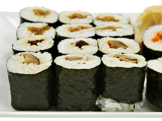trendy esskultur, sushi, leicht und gesund