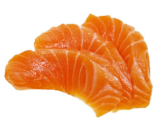 scheiben geschnittener roher lachs,sashimi,roher fisch