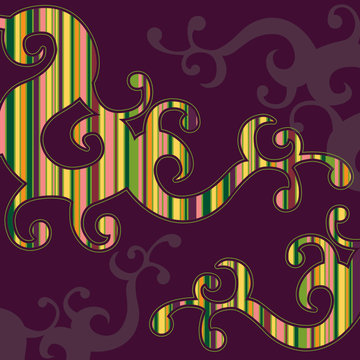 Striped Swirl Background