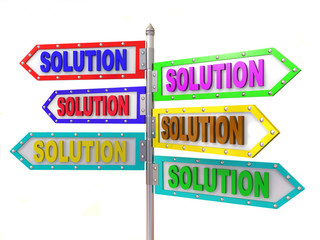 Fototapeta premium blank arrows directions. Solutiion