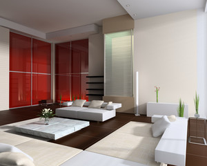 Interior of a room of rest