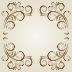 Vintage grunge beige frame