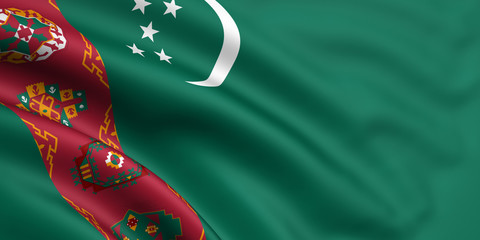Flag Of Turkmenistan - obrazy, fototapety, plakaty