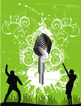 vector city music illustration