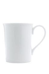 White Teacup Isolated on White