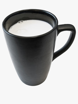 Isolated cup with milk