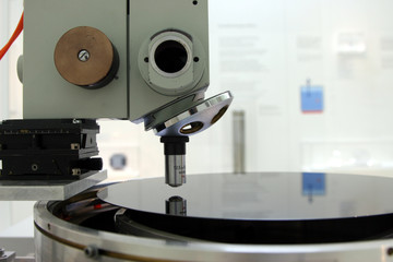 Siliziumplatte unter dem Mikroscop