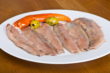 Herring on a plate