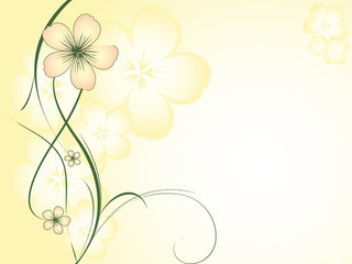 abstract floral design in soft colors