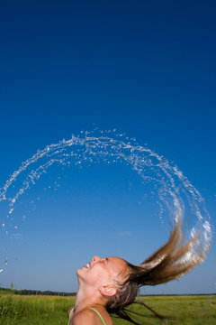 wet hair