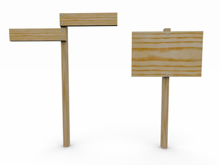 Cartelli in legno vuoti