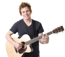 Obraz premium Teen boy with guitar