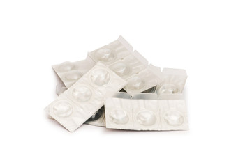 Contact lenses isolated on the white background