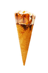 Ice cream cone isolated on the white background