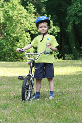 preschooler and bike