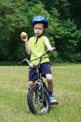 preschooler and bike