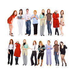 Fototapeta premium 2 rows of people