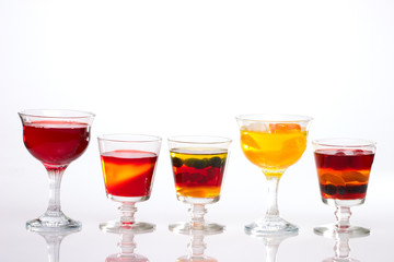 Row of multi-fruit jelly