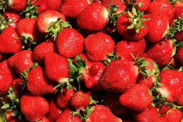 Basket full of fresh strawberries
