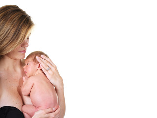 Naklejka premium Mother Holding Newborn Child