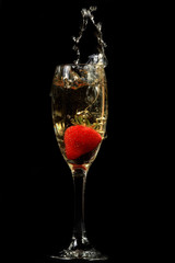 Cocktail on black background