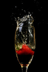 Cocktail on black background