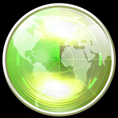 Green radar screen