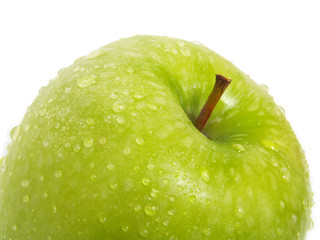 Green apple closeup