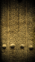 Naklejka premium close-up image of ancient doors