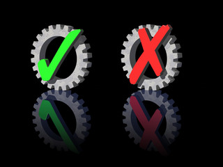 ok and cancel symbols