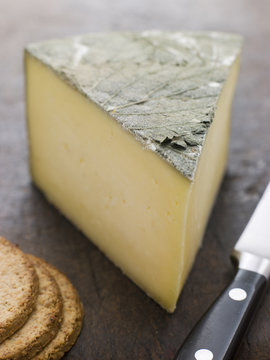 Wedge of Yarg Cheese with Oatmeal Biscuits