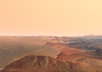 Fototapeta na wymiar Mars Tithonium Chasma valley