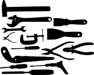 tools silhouettes
