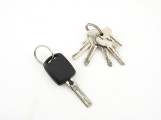 Keys isolated over white, concept of real estate