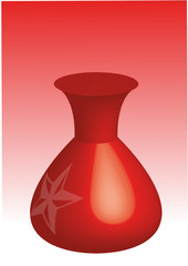Vase Rouge etoilé