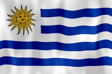 Obraz premium drapeau froissé uruguay crumpled flag
