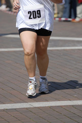 Fototapeta na wymiar Otyłe kobiety jogging