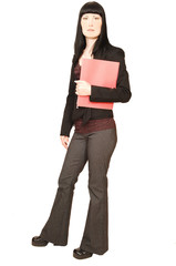 Business woman with folder.