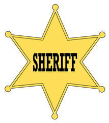 gold star sheriff badge from the old west 