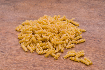 Italian Pasta on a wooden table