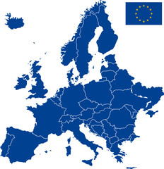 Carte Europe vectorielle