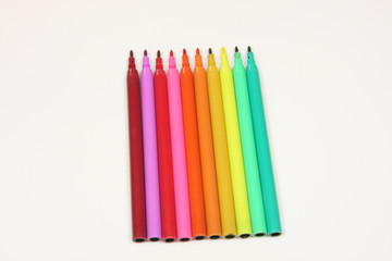 Obraz premium Coloured or Colored Pens and pencils